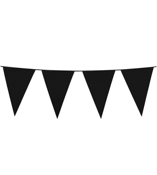 Guirlande à fanions noirs 10m