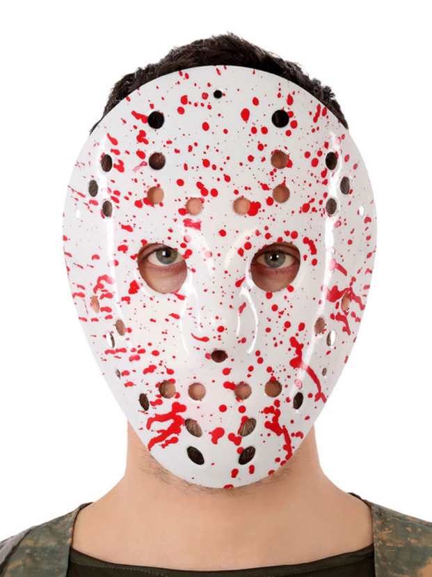 Masque de hockey ensanglanté