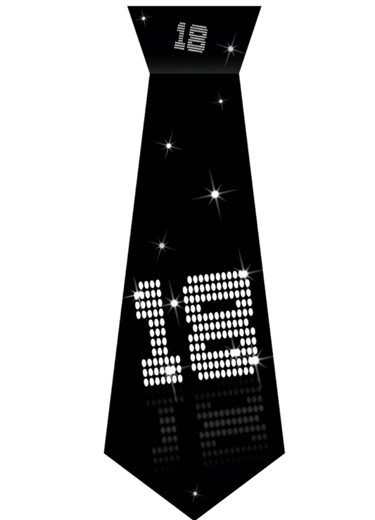 Cravate en carton avec élastique 18 ans VIP