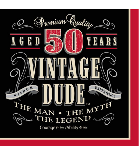 Serviettes en papier Vintage 50 ans 33 x 33 cm