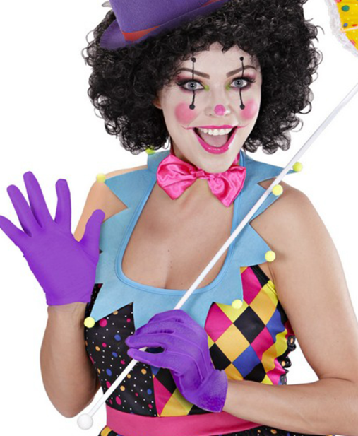 Gants courts violets adulte