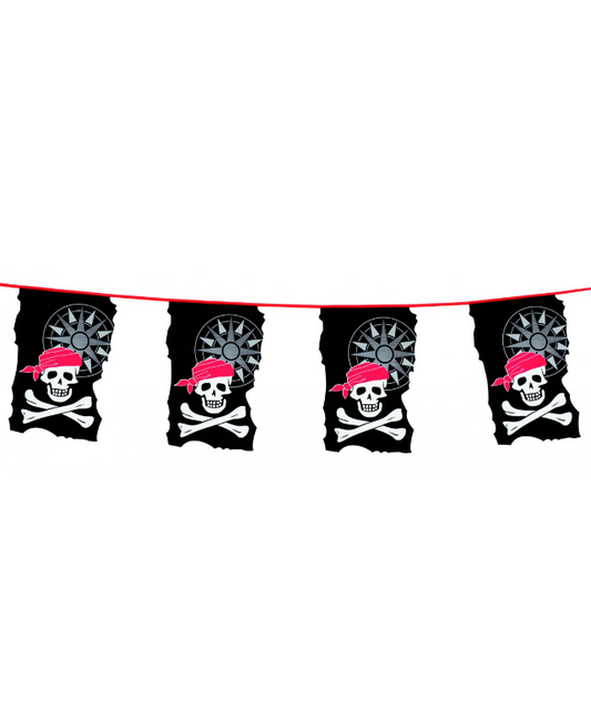 Guirlande fanions tête de mort