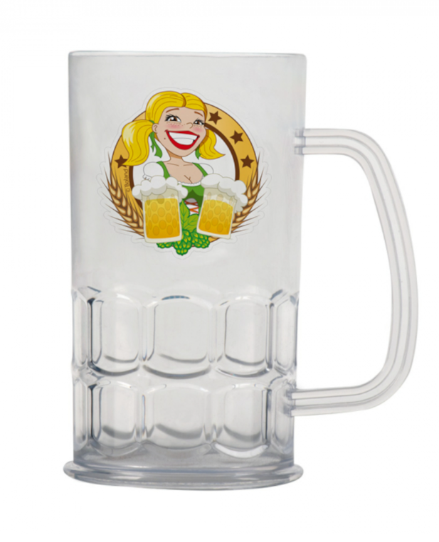 Chope de bière transparente 14 cm Fête de la bière