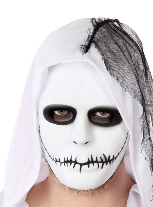 Masque blanc bouche cousue adulte