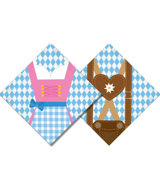 Serviettes en papier fête de la bière 33 x 33 cm