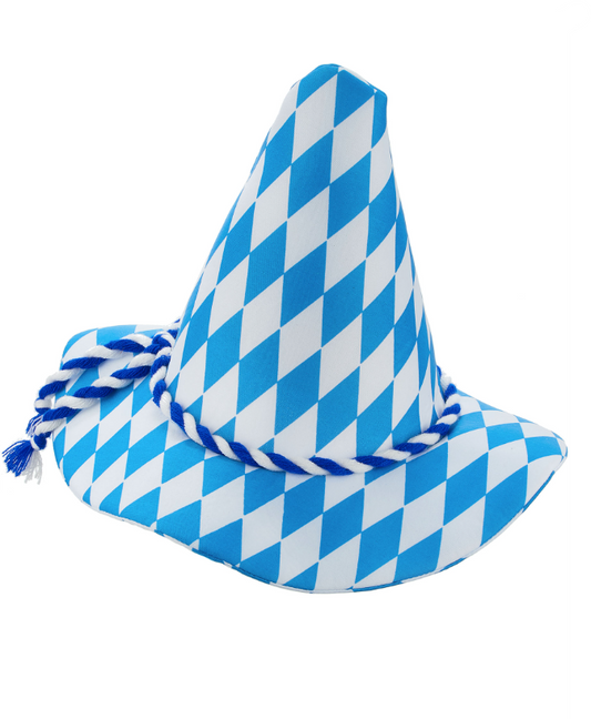 Chapeau Bavarois bleu et blanc adulte