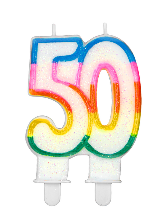 Bougie d'anniversaire chiffre 50