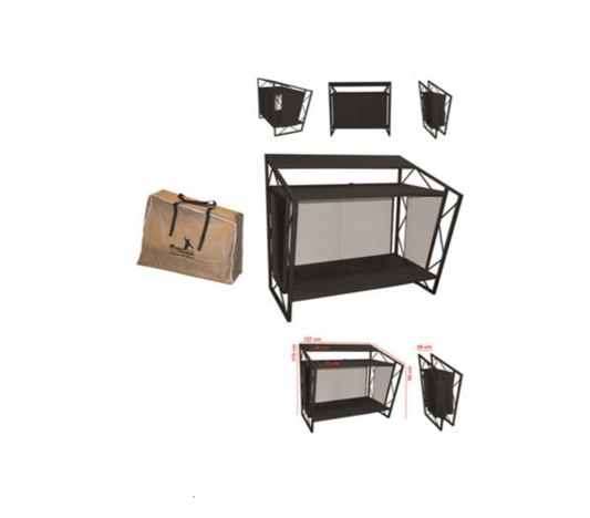 Dj booth noir pliable avec sac de transport