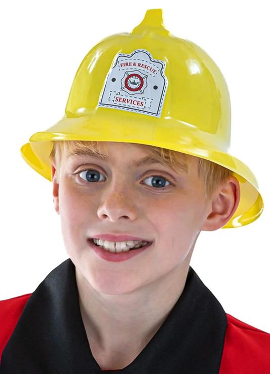 Casque pompier jaune
