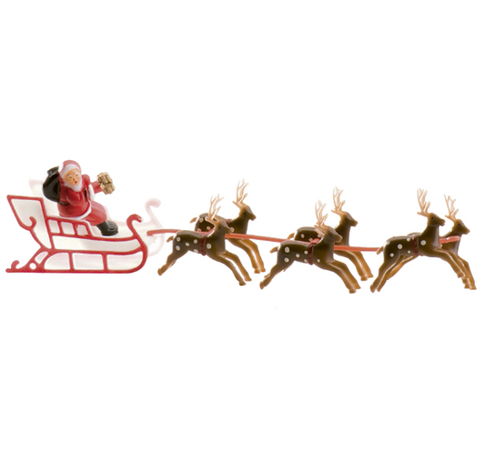 Décoration gâteau Traîneau du Père Noël 22 cm