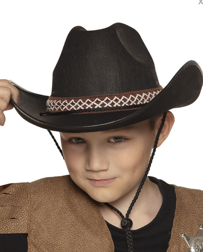 Chapeau cowboy noir enfant