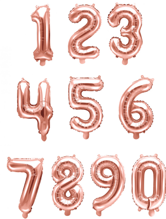 Ballon aluminium chiffre rose gold 36 cm
