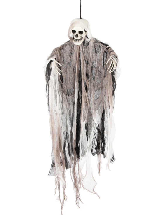 Décoration faucheur squelette à suspendre 1m