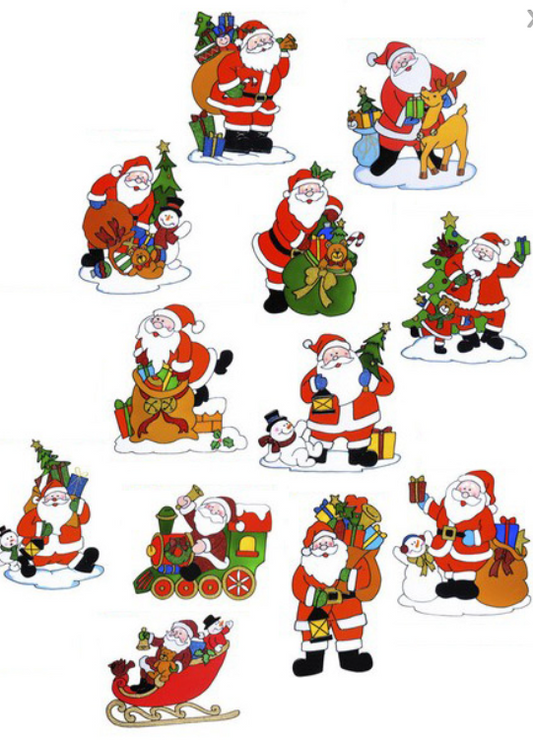 Décoration pour fenêtres Père Noël