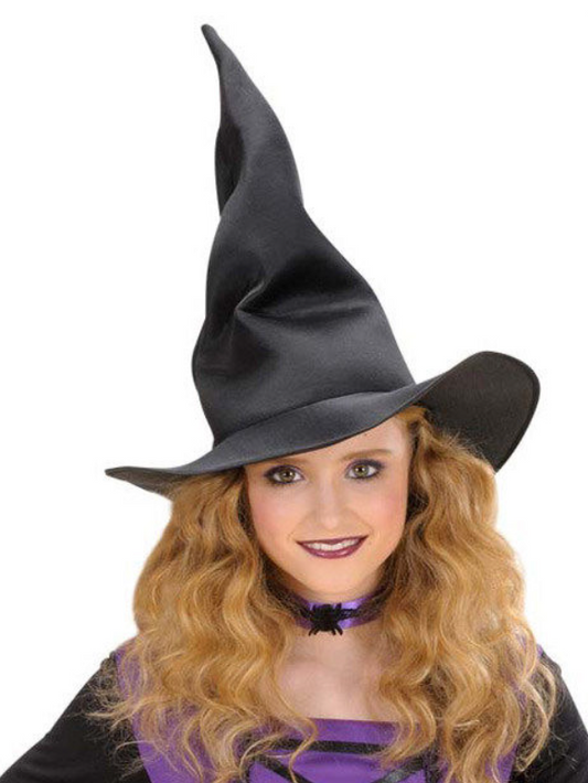 Chapeau noir de sorcière pliable pour enfant