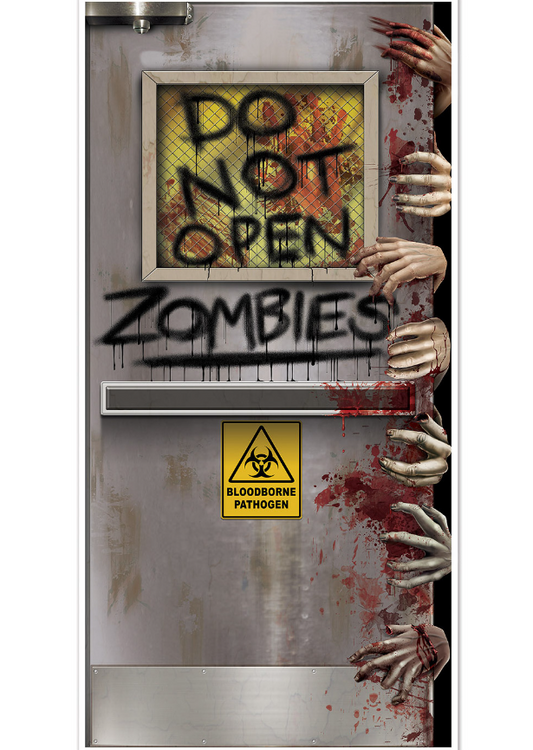 Décoration de porte laboratoire zombie 76 x 152 cm