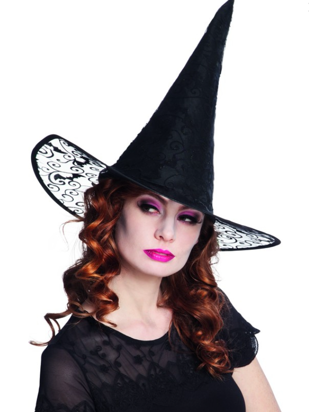 Chapeau sorcière dentelle adulte Halloween