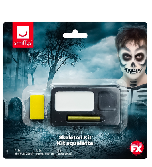 Kit maquillage squelette adulte Halloween