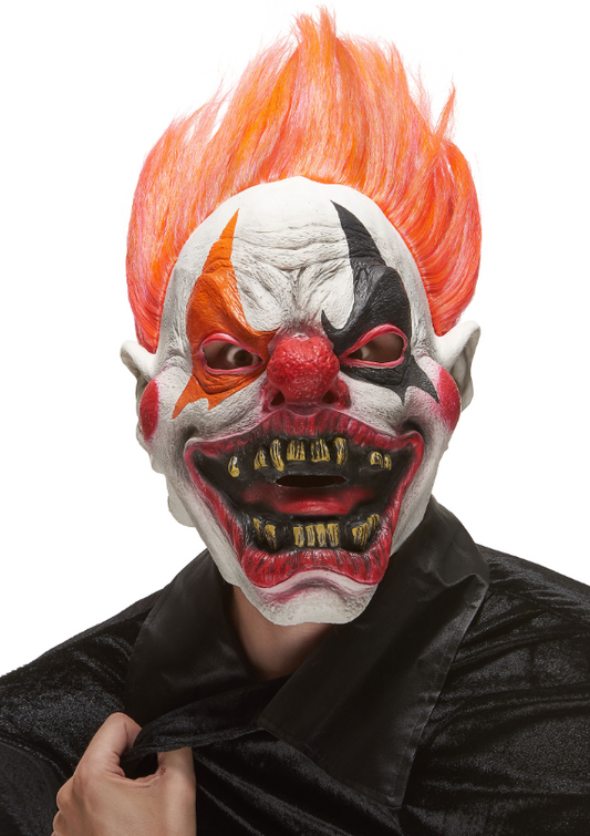 Masque latex clown de l'enfer adulte Halloween