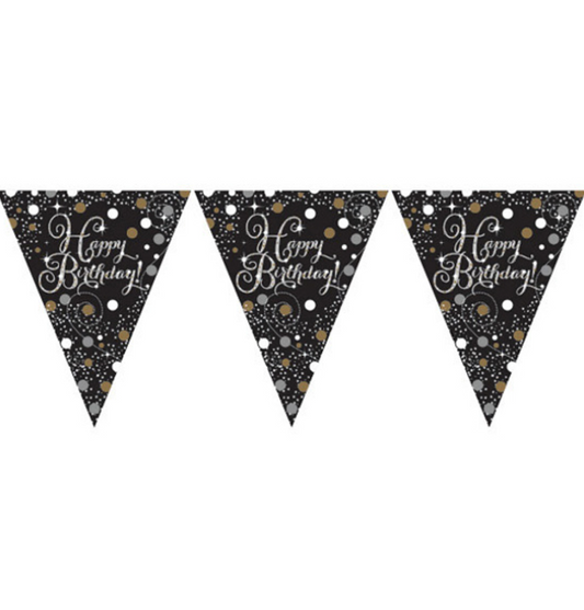Guirlande à fanions célébration étincelante 4 m