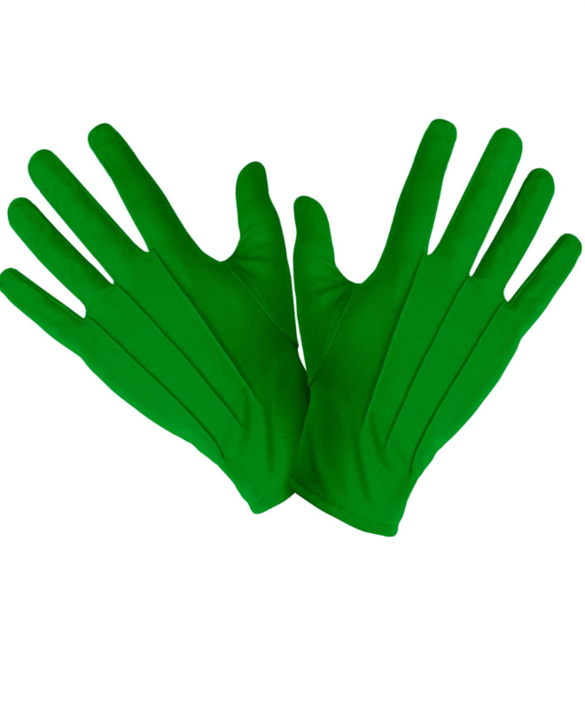 Gants courts verts adulte