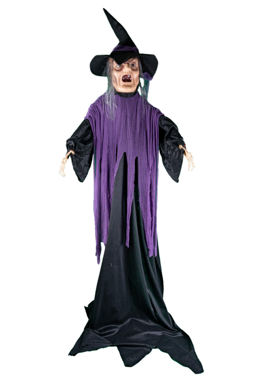 Sorcière animée Lunging Luna 205 cm