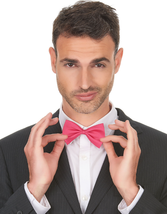 Noeud papillon rose adulte