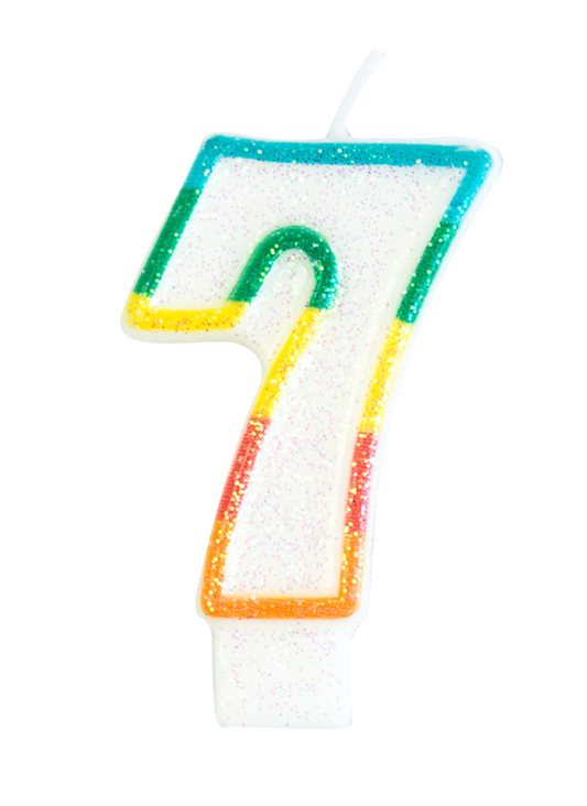 Bougie d'anniversaire chiffre 7 7,5 cm