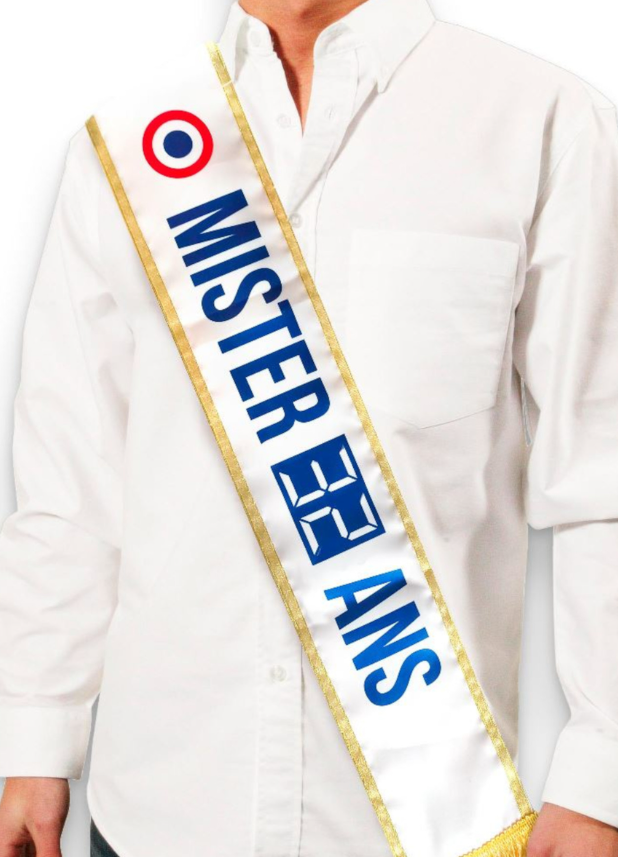 Echarpe tricolore anniversaire avec diplôme et feutre