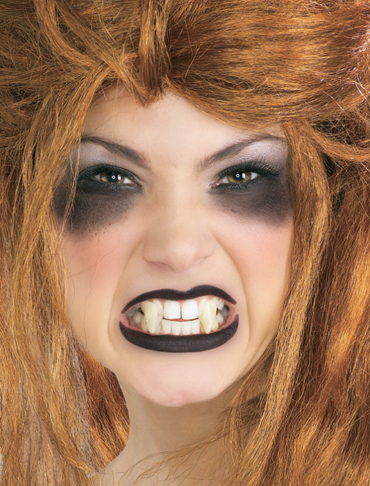 Fausses canines de vampire blanches adulte