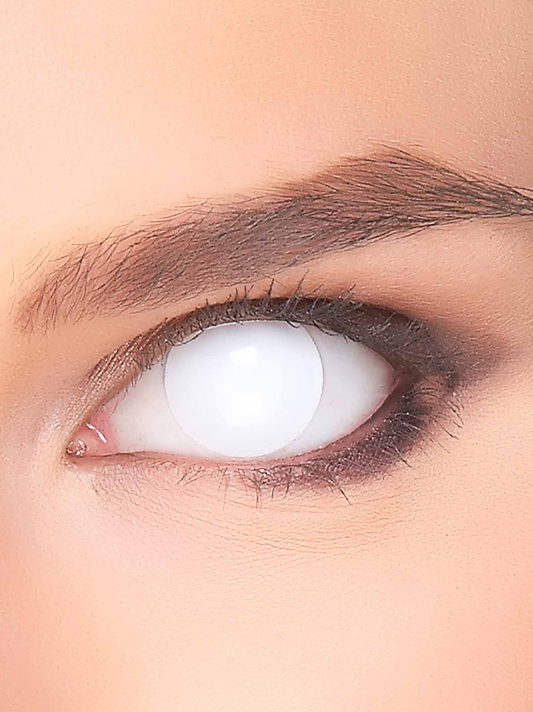Lentilles fantaisie œil blanc opaque 3 mois adulte
