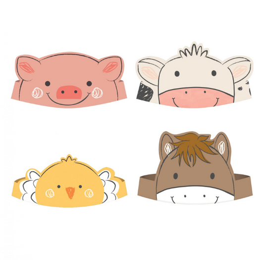 Chapeaux de fête en carton anniversaire à la ferme