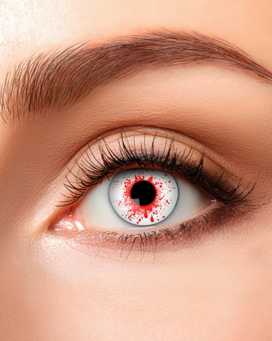 Lentilles fantaisie oeil ensanglanté adulte Halloween