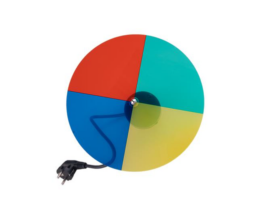 Roue chromatique avec moteur