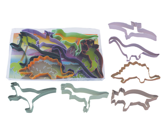 Emporte-pièces en métal anniversaire Dinosaures 15 cm