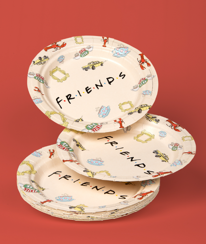 8 Assiettes en carton FSC® Friends™ 23 cm