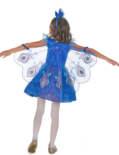 Déguisement paon à paillettes fille