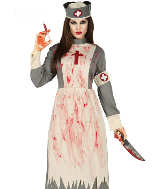 Déguisement infirmière rétro zombie femme
