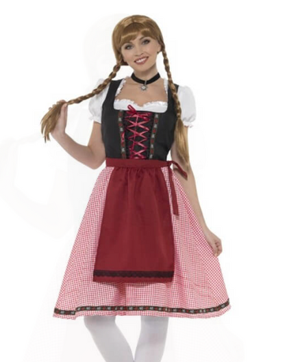 Déguisement de Bavaroise Rouge et Noire pour femme