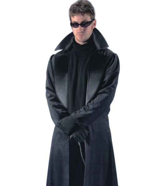 Déguisement manteau long noir homme