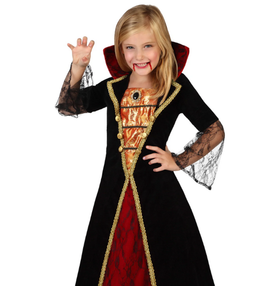 Déguisement élégant de vampire fille Halloween