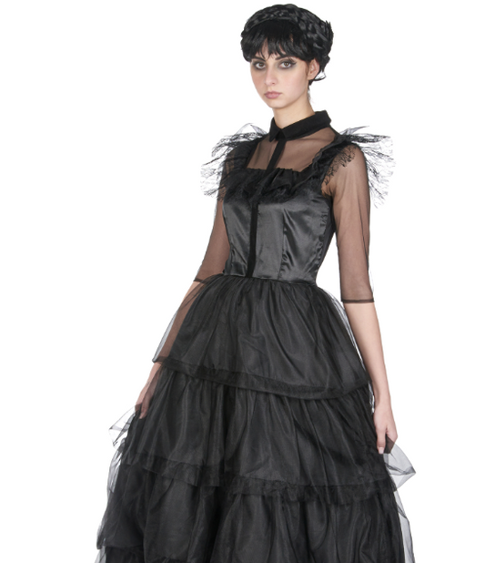 Déguisement robe de bal gothique noire femme