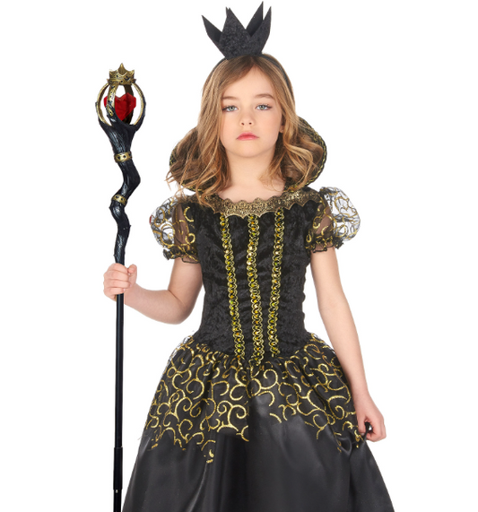Déguisement méchante reine noire fille