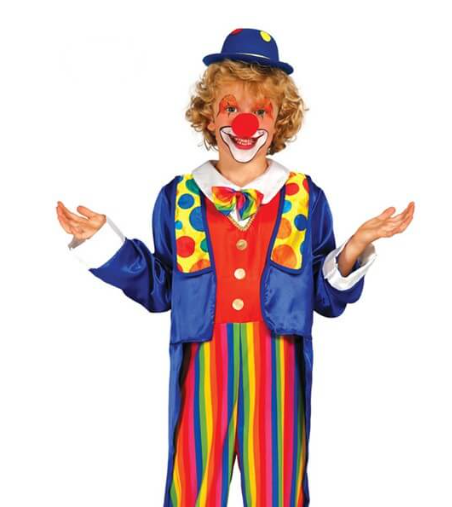 Déguisement de Clown à Rayures Multicouluer pour garçon