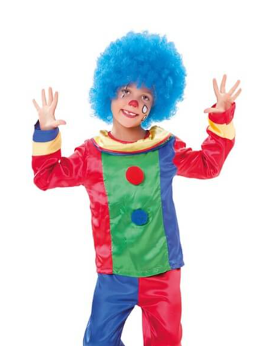 Déguisement de Petit Clown Rouge et Bleu pour enfant