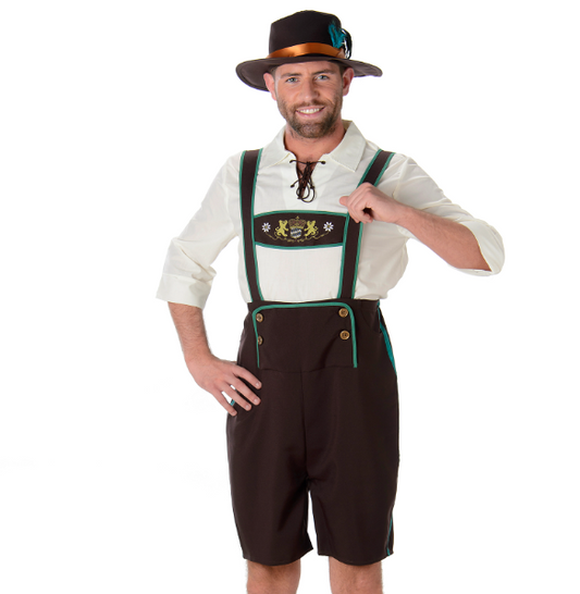 Déguisement Bavarois salopette marron homme