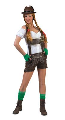 Short Tirol en cuir marron aspect luxe