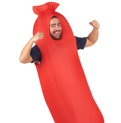 Déguisement saucisse rouge adulte