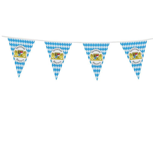 Chaîne de fanions de 10 m État libre de Bavière