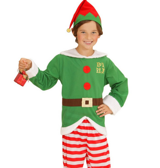 Déguisement elfe rayé enfant Noël